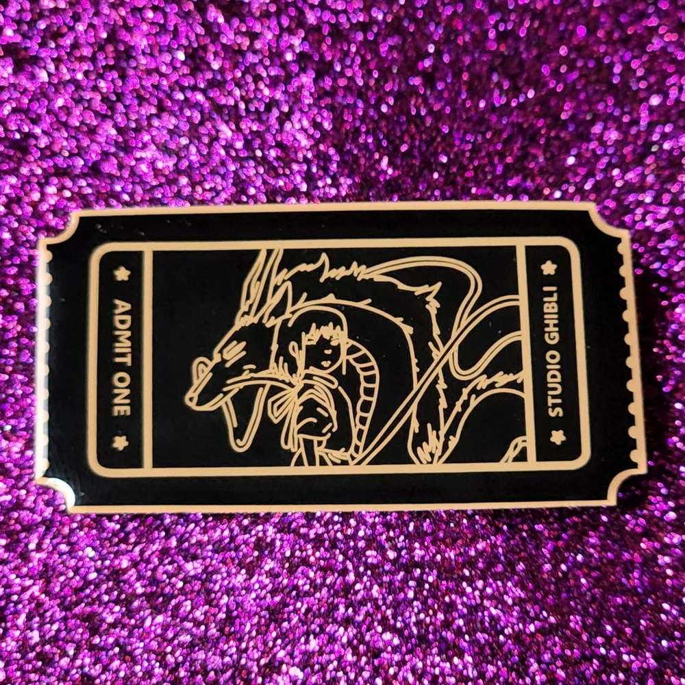 3/$20 Spirited Away Haku Dragon Bathhouse Ticket Ghibli Movie Hard Enamel